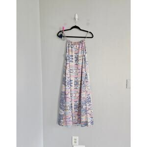 Anthropologie THML Colorful Geometric Silky Dress M